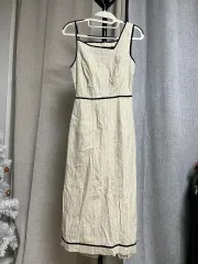 アシンメトリー リネン ストライプ ONE PIECE