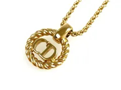 クリスチャン・ディオール　Christian Dior　CDロゴ　ネックレス　ゴールドカラー　送料無料