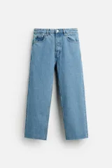 （ 36 インチ) ZARA(ザラ) メンズ ストレート クロップフィット デニム ジーンズ-ライトブルー