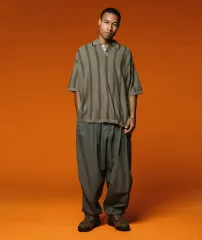 タイトブース ストライプ ポロニット