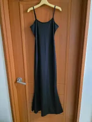 黒 ロングストラップナシ ワンピース