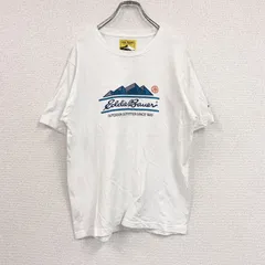 古着 used　Eddie Bauer　エディーバウアー　半袖Tシャツ　白　ホワイト　Lサイズ　