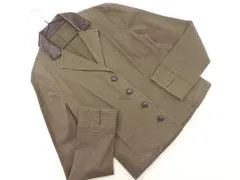 EVEX by KRIZIA エヴェックスバイクリツィア 切替 レザー テーラード ジャケット size42/カーキ ◇■ レディース