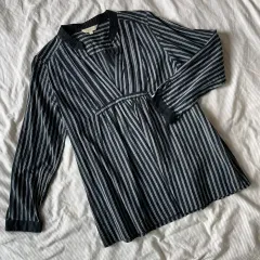 ピンタック ストライプ ブラウス