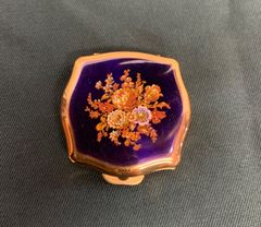 希少 中国伝統工芸 七宝焼 景泰藍 小物入れ 牡丹 紋様 華やか 六角形