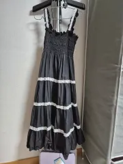 黒いレイース ノースリーブ ONE PIECE