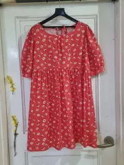 涼しい 綿 ミニワンピース 状態良好 バスト 52