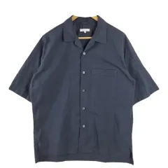 GLOBAL WORK ネイビー 半袖 シャツ ／ カラー S