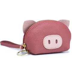 【新品】 [imeetu] 小銭入れ キーケース レディース コインケース かわいい 豚ミニ財布 人気 おしゃれ ブランド（浅い緋） 0