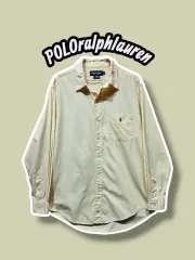 95 ／ POLO RALPH LAUREN(ポロラルフローレン) ゴルフ ヴィンテージ オーバーフィットシャツ 黄色 0702