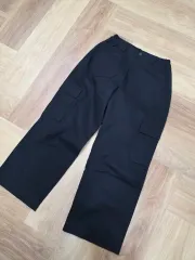 黒 ワイド カーゴ パンツ M
