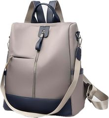 TaKiHuReO スリ対策 レディース バッグ 3way リュック 軽量 カジュアル 防犯 通学 大人 おしゃれ タウンリュック 多収納 可愛い バック カバン 大容量 防水 通勤 ナイロン リュックサック 小型リュック (グレー,  大型)