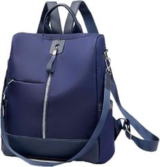 TaKiHuReO スリ対策 レディース バッグ 3way リュック 軽量 カジュアル 防犯 通学 大人 おしゃれ タウンリュック 多収納 可愛い バック カバン 大容量 防水 通勤 ナイロン リュックサック 小型リュック (ブルー,  大型)