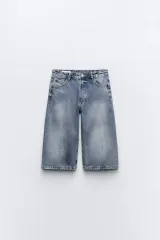 ザラ デニム 5分 パンツ バミューダ パンツ