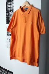 （ L ー XL ） ポロ Ralph Lauren(ラルフローレン) 半袖 カラー Tシャツ オレンジ ポニー- 1339A