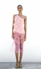 ZARA(ザラ) フリル アシンメトリー トップス