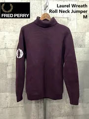 美品 フレッドペリー タートルネック セーター Laurel Wreath Roll Neck Jumper M メンズ FRED PERRY