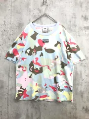 adidas アディダス R.Y.V, 総柄 プリント Tシャツ sizeM/ブルー系 ■◆ メンズ