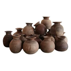 ヴィンテージ 花瓶 フラワーベース フラワーポット 小物入れ プリミティブ primitive 木製 インテリア 一点もの 店舗什器 アンティーク ビンテージ インテリア 雑貨 シャビーシック ブラウン ベージュ