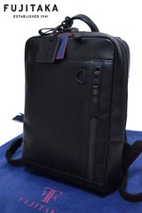 フジタカ 定価5万7200円 黒 レザーリュック 牛革 A4 ビジネスリュック