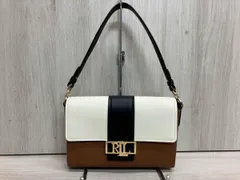 RALPH LAUREN ラルフローレン ショルダーバッグ 2way ハンドバッグ / ブラウン・ホワイト・ブラック