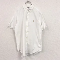 古着 used　Ralph Lauren　ラルフローレン　半袖シャツ　ボタンダウンシャツ　白　ホワイト　Mサイズ