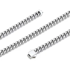 【新品】 [Bestyle] ネックレス チェーン メンズ ステンレス 金属アレルギー対応 喜平 ネックレス 幅5mm 長さ45cn~55cmアクセサリー