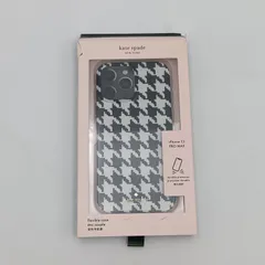 kate spade new york ケイトスペードニューヨーク iPhone 13 PRO MAX ケース ブラック ホワイト 黒 白 千鳥柄 HBK11-1