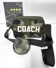 美品【2634N1】コーチ COACH チャーター クロスボディ 19・カモ プリント アンド コーチ グラフィック　中古