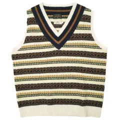 gim x BEAMS PLUS ジム ビームスプラス 22AW 別注 Fair Isle Cricket Vest フェアアイルクリケットベスト 38-05-0029-148 XL クリーム セーター ニット トップス g25825のサムネイル