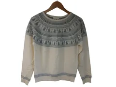 k01241120091　earth music&ecology　Mサイズ　ベージュ×グレー　　トップス　ニットorセーター　秋冬