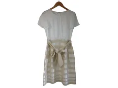 k01241120054　ESPRITMUR　９AR　白×ベージュ　Mサイズ程度　ワンピース or ドレス　ワンピース　春夏