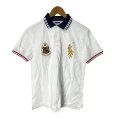 ポロ ラルフローレン POLO RALPH LAUREN ポロシャツ カットソー ビッグポニー エンブレム 刺繡 半袖 S ホワイト