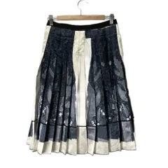マークジェイコブス MARC JACOBS ひざ丈 スカート 総柄 プリーツ 2 ブラック