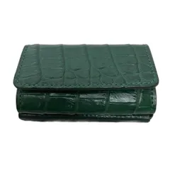キーケース レザー 型押し 本革 グリーン