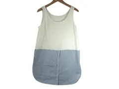 k03241120132　LEPSIM　Lサイズ　白色×水色　　ワンピース or ドレス　チュニック　春夏