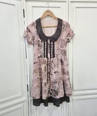 アクシーズファム(axes femme) チョコ ローズピンク色ワンピース