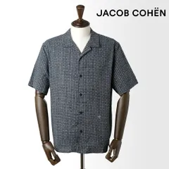 【50%OFF/定価72,600円】ヤコブコーエン 新品 半袖コットンシャツ UC00801-T282A L ネイビー 国内正規品 イタリア製 Jacob Cohen #f15290のサムネイル