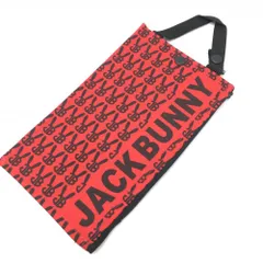 【未使用品】ジャックバニー マスクケース レッド×黒 ラビットロゴ総柄 ゴルフ Jack Bunnyのサムネイル