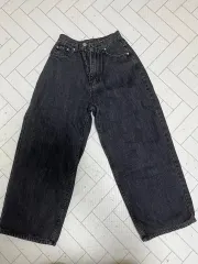 黒 ワイド デニム パンツ