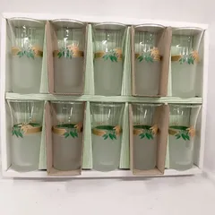 未使用 アデリアグラス 石塚硝子 豊竹 一口グラスセット 10個 日本製 JAPAN 昭和レトロ U444