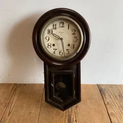 アンティーク 柱時計 振り子時計 古道具 木製時計 レトロ Y763