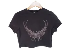 k04241113083　SHEIN　Mサイズ　Black　　トップス　半袖シャツ　春夏