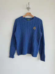 古い ラルフローレン（ Ralph Lauren ) ケーブル編み コットン ニット