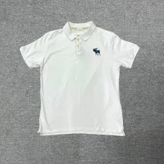 Abercrombie(アバクロンビー) アン ピッチ 白 半袖 ポロTシャツ （ M ）