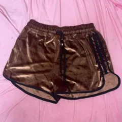 ユニークツアーベルベットハーフパンツ