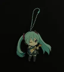 ボーカロイド 初音 ミク ラバーストラップ エレキギター キーリング