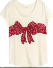 H&M スパンコールTシャツ