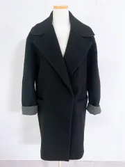 (正規品)SYSTEM THE HANDSOME LINE ウール100% ワンボタン ルーズフィット ラグラン コート (レディース 90)