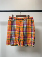 （ 32 ） ポロ Ralph Lauren(ラルフローレン) オレンジ チェック ハーフパンツ